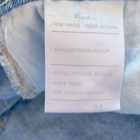 Kancan Lorraine Ultra high Rise Distressed Buttonfly Denim Shorts. Size Medium. - Picture 12 of 13